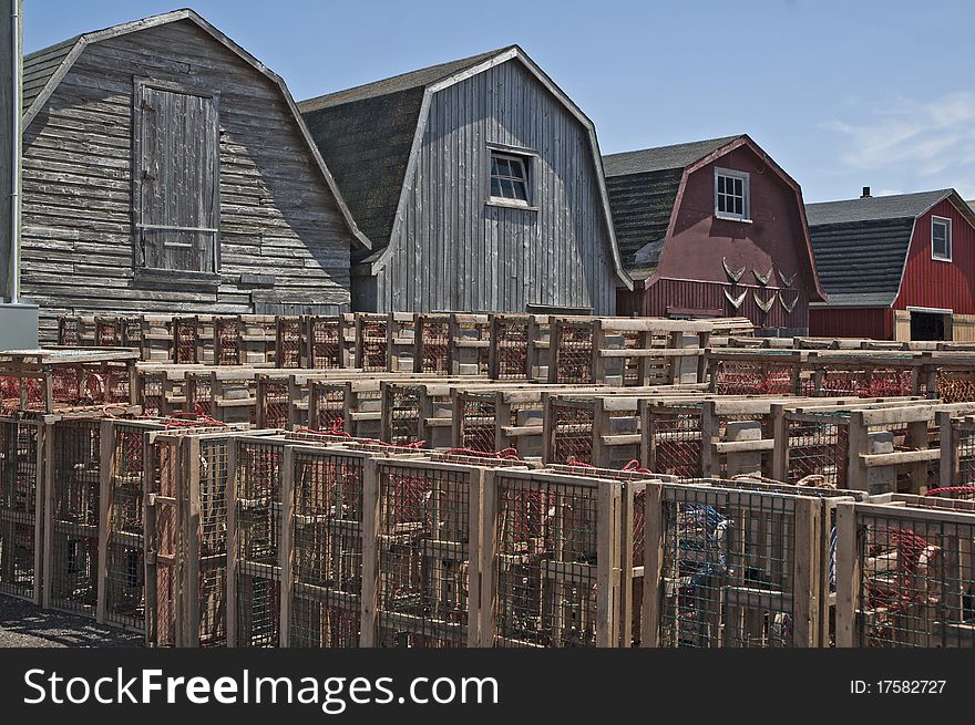 Barns and lobster traps