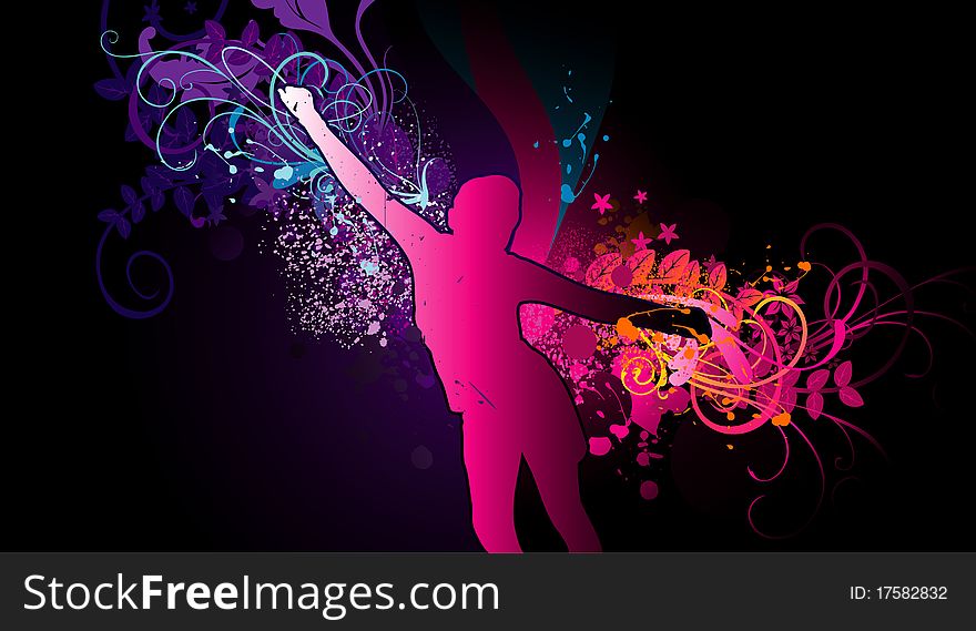 Background abstract color people illustration. Background abstract color people illustration