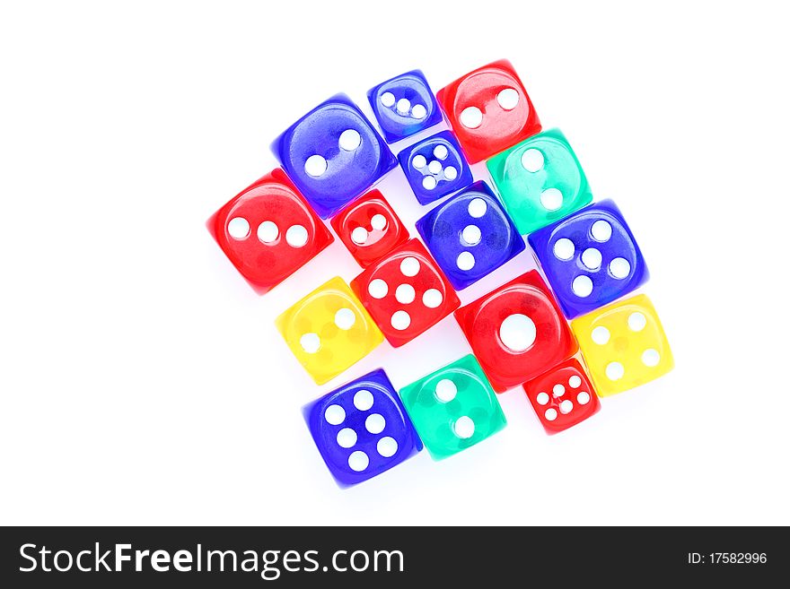 Gambling dices isolated on white background