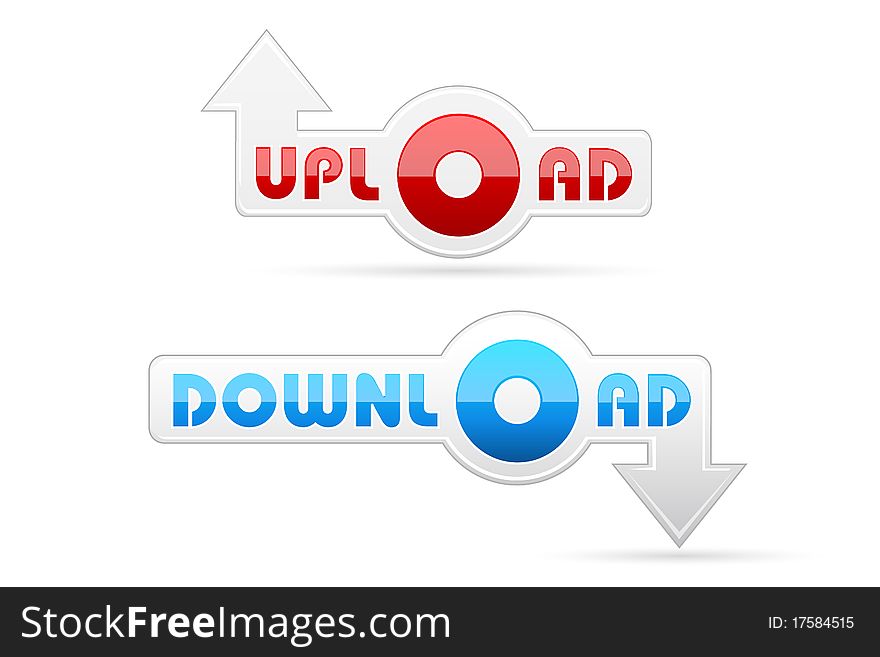 Illustration of web icons on white background