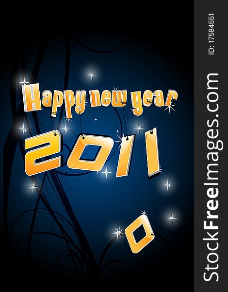 Illustration of abstract new year card