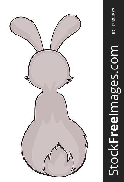 Cartoon little toy rabbit illustration for a design