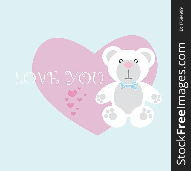 Love card Teddy