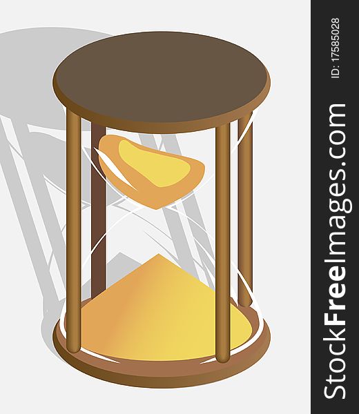 3d vintage hourglass. vector illustration