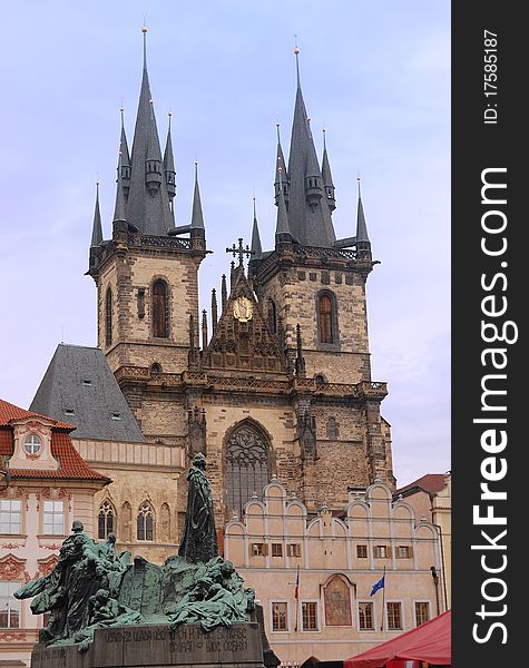 View of one of the most important churches in Prague, Czech Republic. View of one of the most important churches in Prague, Czech Republic.