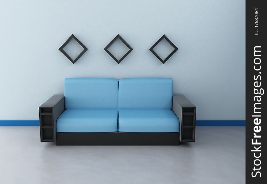 An interior design and concept with nice sofa