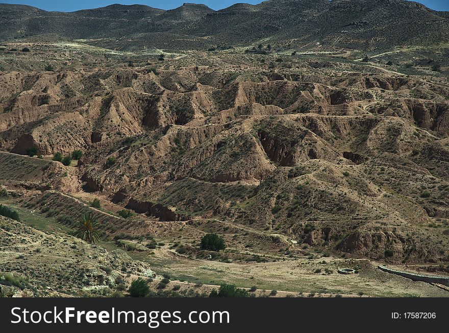 Desrt hills in the southern Tunisia. Desrt hills in the southern Tunisia