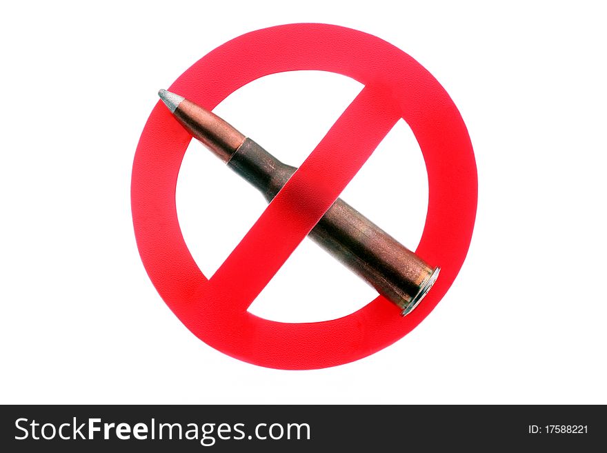 Sign stop to war is isolated on a white background
