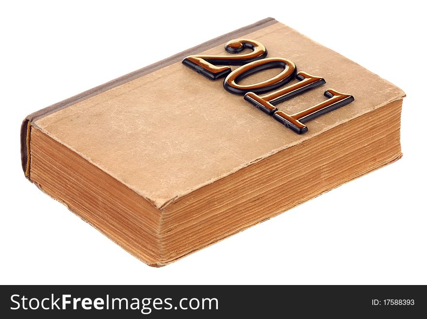 The book 2011 is isolated on a white background