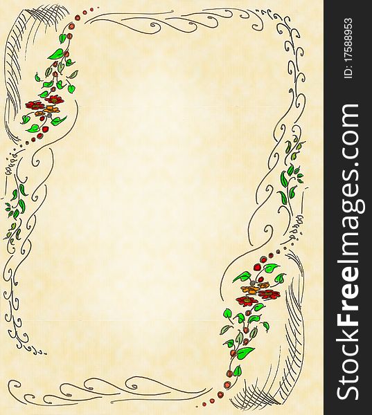 The drawn elements of decorative pattern