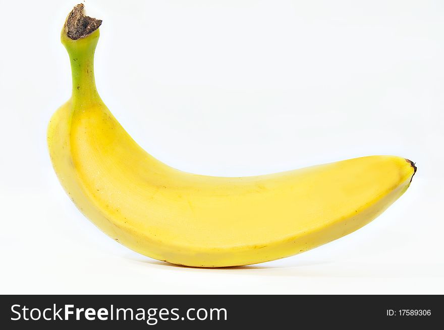 The banana fruit with white background