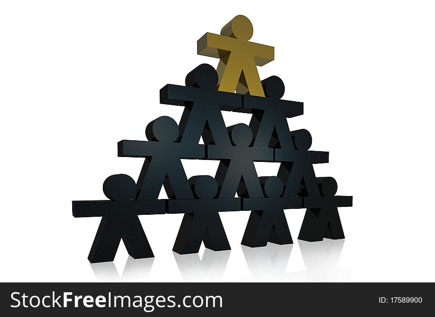 children's illustration forming a pyramid in black and golden. children's illustration forming a pyramid in black and golden