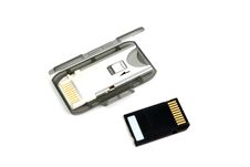 Memory Card And Adapter Royalty Free Stock Photos