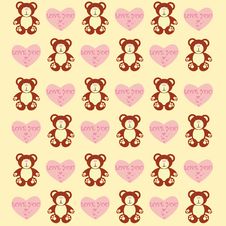Background Teddy, Valentine S Day Royalty Free Stock Photo