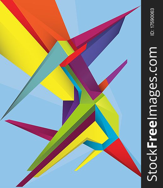 Futuristic abstract composition vector illustration