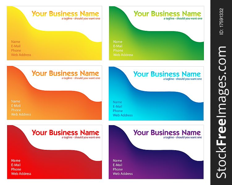 Colorful Business Card Set