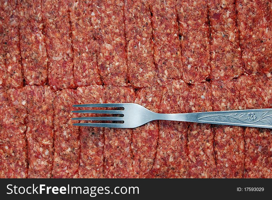 Fork and minced meat