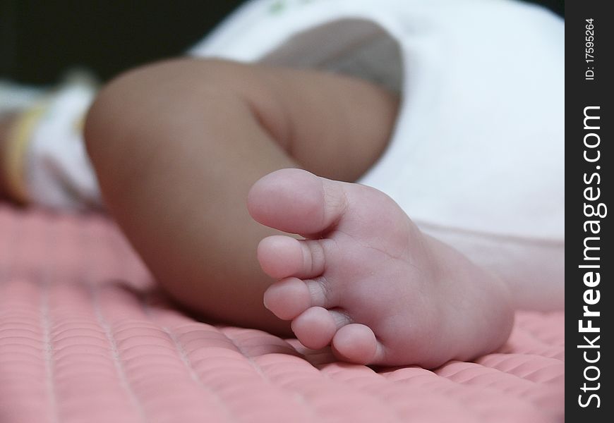 Sleeping baby's foot