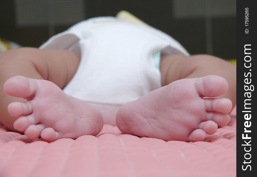 Sleeping baby's feet