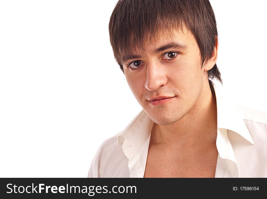 Adult guy portrait isolated