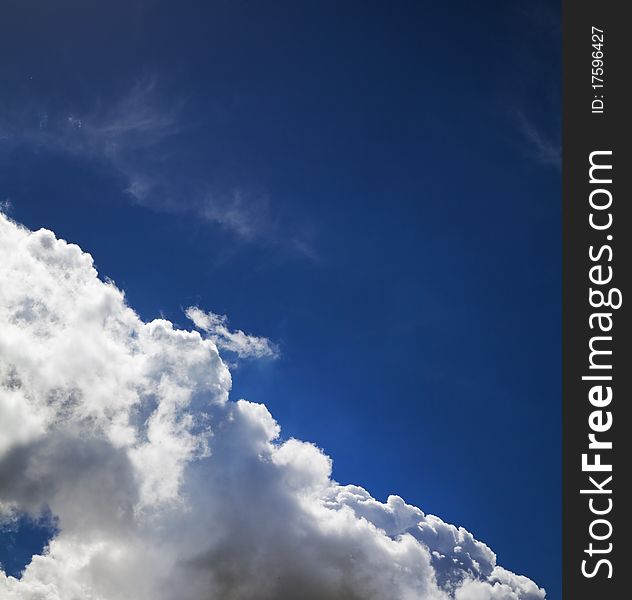 Blue sky and cumulus clouds. Blue sky and cumulus clouds.