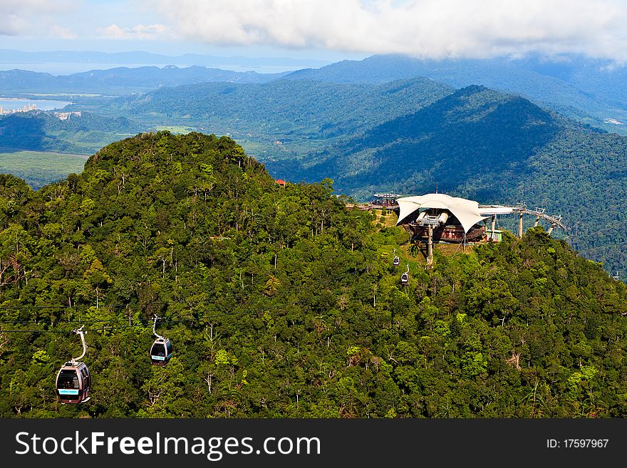 Mountain view of the island Lankawi, Malaysia