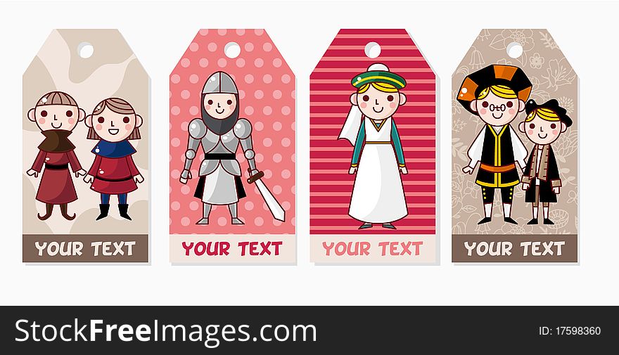 Medieval People Card