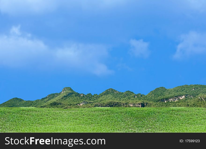 Blue And Green Landscape