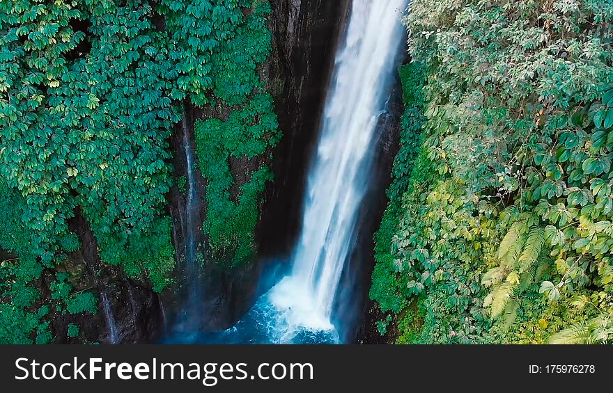 Waterfall in Bali. Beautiful waterfall