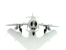 Silver Airplane Stock Image