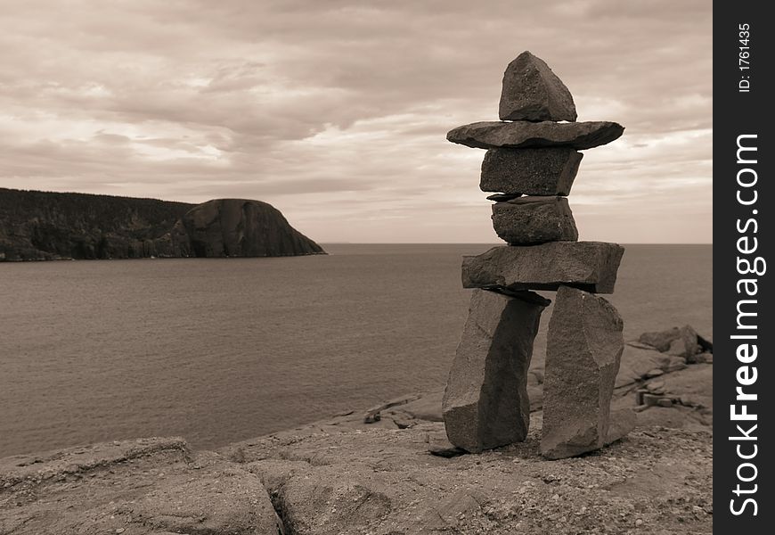 Inukashuk on a hiking trail