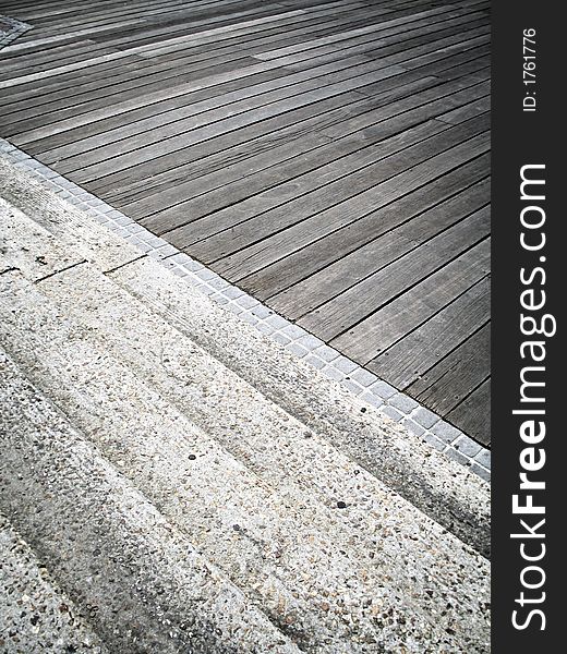 Portrait photo of a weathered walkway