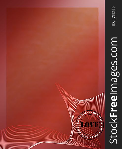 Valentines day background with stamp. Valentines day background with stamp