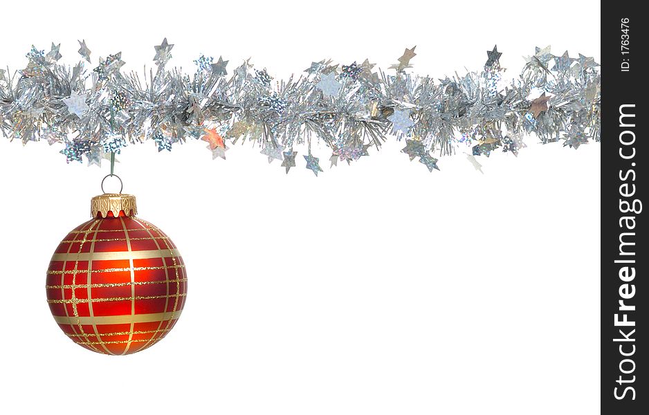 Christmas decoration isolated over white background