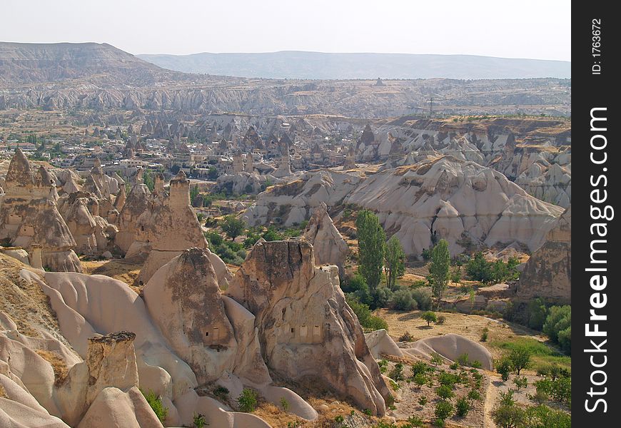 Sandstone formations in Cappadocia, Turkey