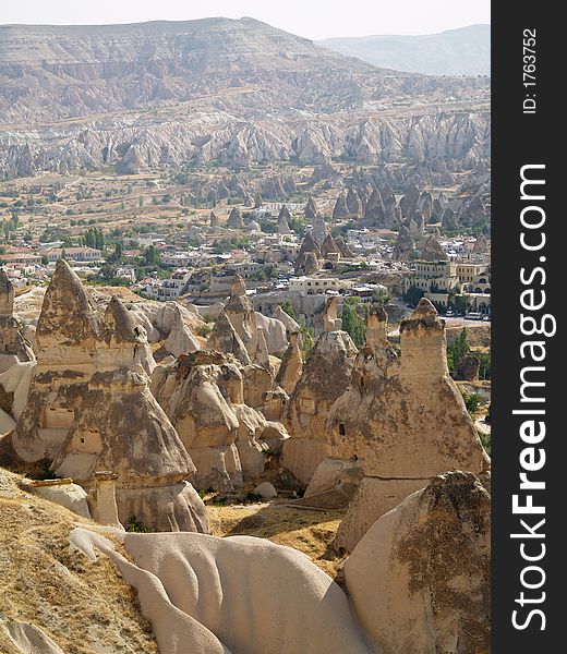 Sandstone formations in Cappadocia, Turkey