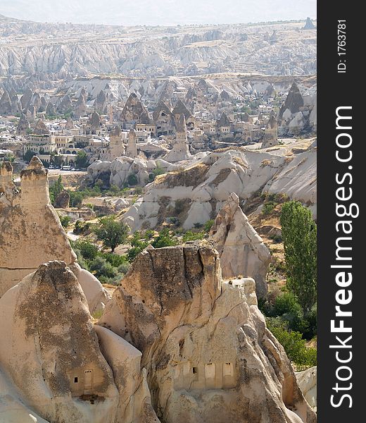 Sandstone formations in Cappadocia