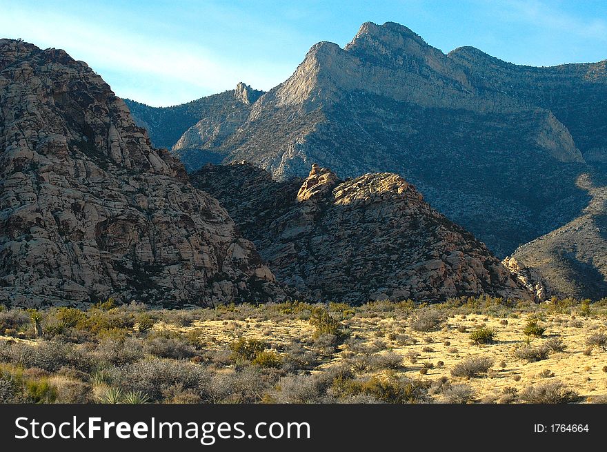 A beautiful view of the desert and mountains. A beautiful view of the desert and mountains.