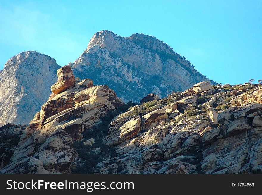 A beautiful view of the desert and mountains. A beautiful view of the desert and mountains.