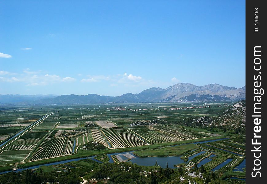 Neretva river delta valley 2