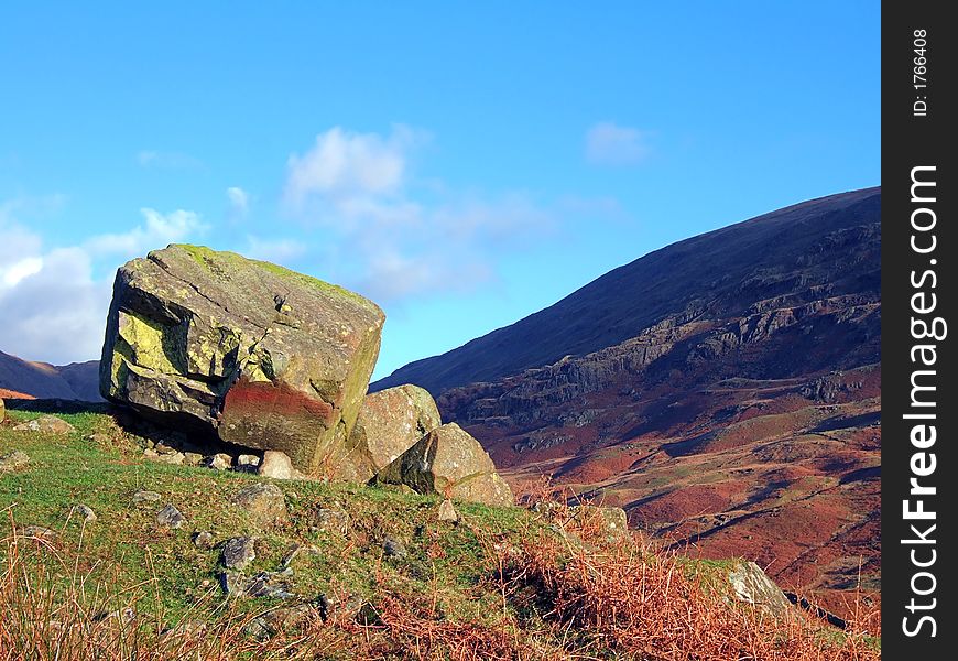 Glacial boulder on the Fairfield horseshoe