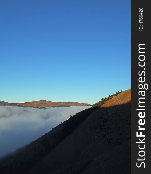 Looking across low cloud above Thirlmere