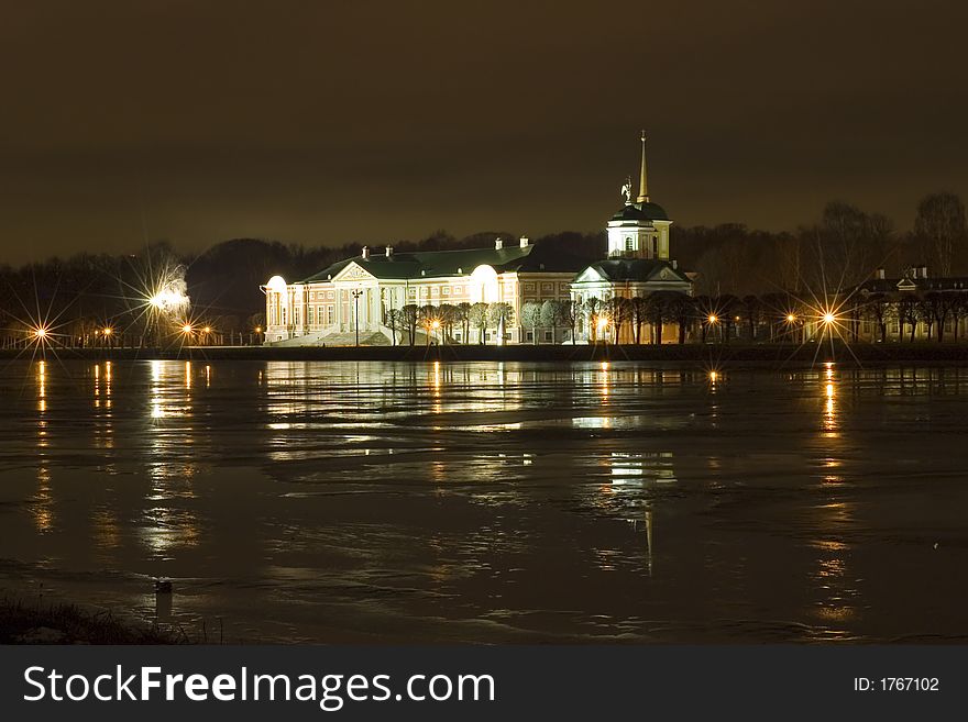 Russia,  Moscow, Winter  Night in country estate