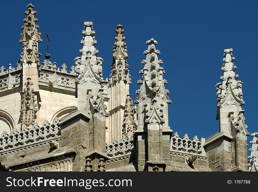 Small towers of church in Toledo