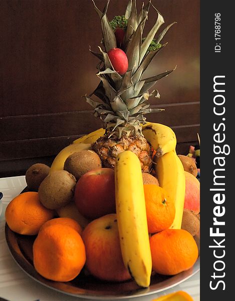 Selection of most exotic fruits at the luxury party