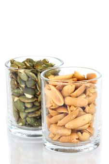 Peanuts And Sunflower Seeds Royalty Free Stock Image