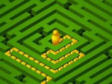Green Maze Success Stock Photography