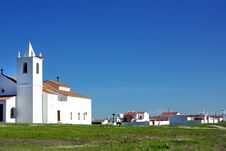 Church In Luz Village. Royalty Free Stock Photography