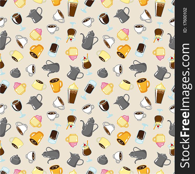 Seamless coffee pattern