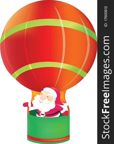 Funny Santa claus in Balloon